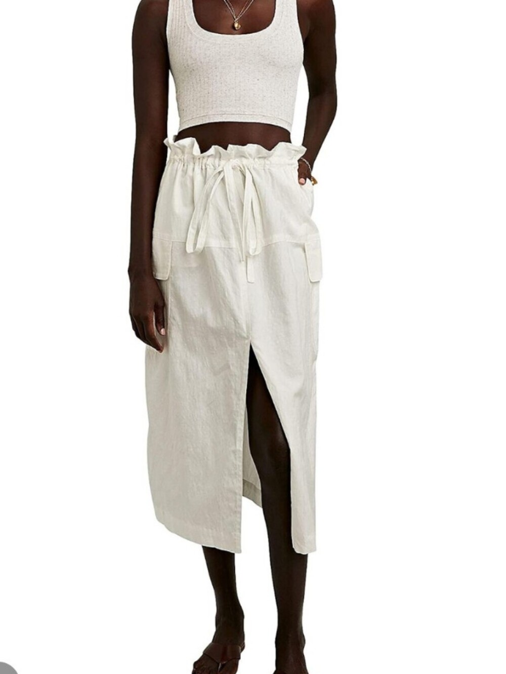 A.L.C Cecilia Cargo Skirt Linen Blend